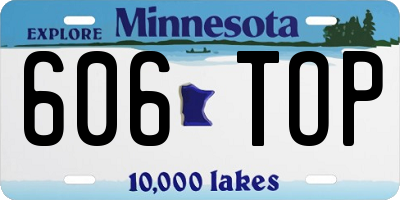 MN license plate 606TOP