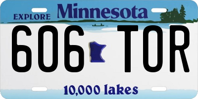 MN license plate 606TOR