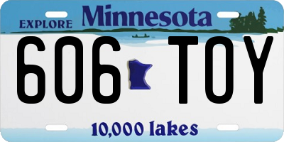 MN license plate 606TOY