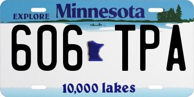 MN license plate 606TPA