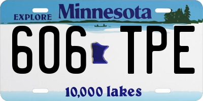 MN license plate 606TPE