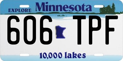 MN license plate 606TPF