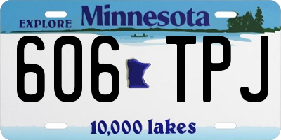 MN license plate 606TPJ