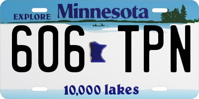 MN license plate 606TPN