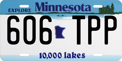 MN license plate 606TPP