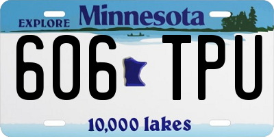 MN license plate 606TPU
