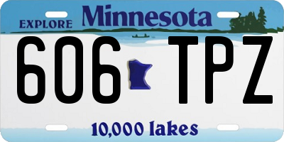 MN license plate 606TPZ