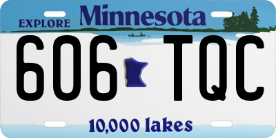 MN license plate 606TQC