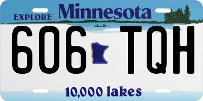 MN license plate 606TQH