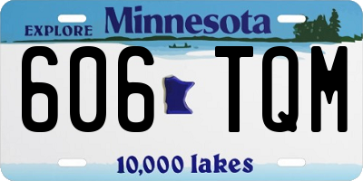 MN license plate 606TQM