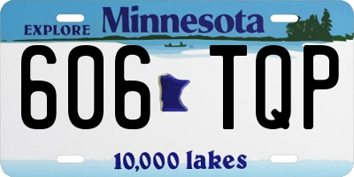 MN license plate 606TQP