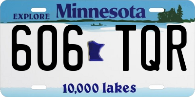 MN license plate 606TQR