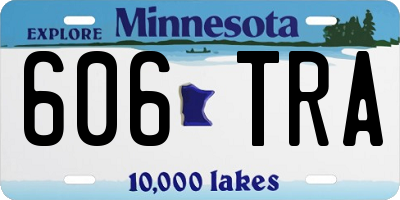 MN license plate 606TRA