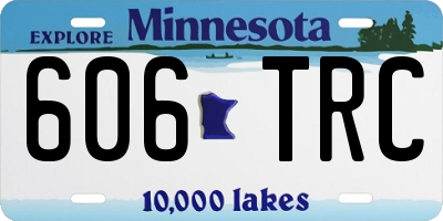 MN license plate 606TRC