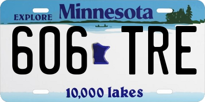 MN license plate 606TRE