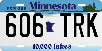 MN license plate 606TRK