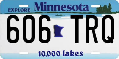 MN license plate 606TRQ