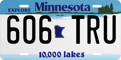 MN license plate 606TRU