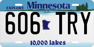 MN license plate 606TRY