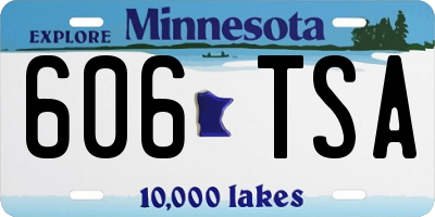 MN license plate 606TSA