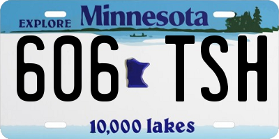 MN license plate 606TSH
