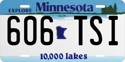 MN license plate 606TSI