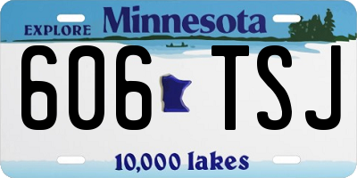 MN license plate 606TSJ