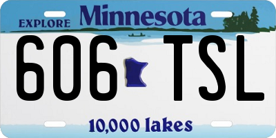 MN license plate 606TSL
