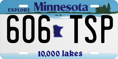 MN license plate 606TSP
