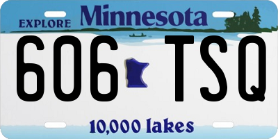 MN license plate 606TSQ