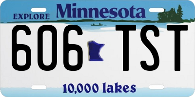 MN license plate 606TST