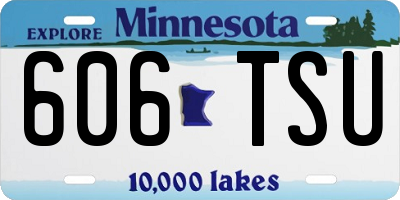 MN license plate 606TSU
