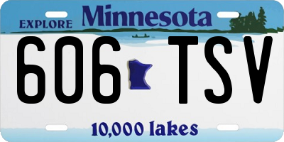 MN license plate 606TSV