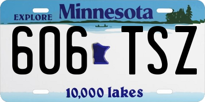 MN license plate 606TSZ