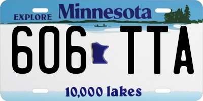 MN license plate 606TTA