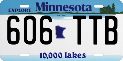 MN license plate 606TTB