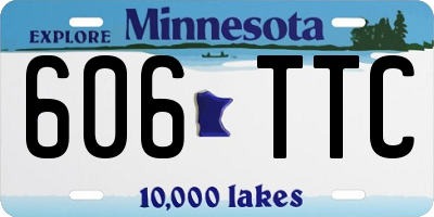 MN license plate 606TTC