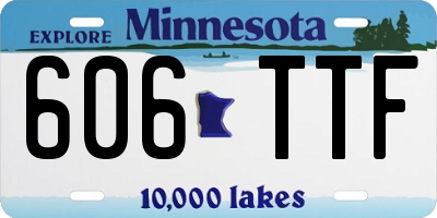 MN license plate 606TTF