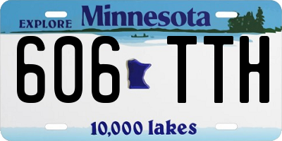 MN license plate 606TTH