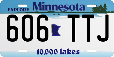 MN license plate 606TTJ