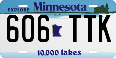 MN license plate 606TTK