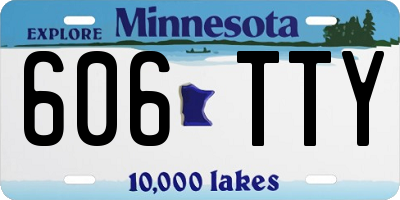MN license plate 606TTY