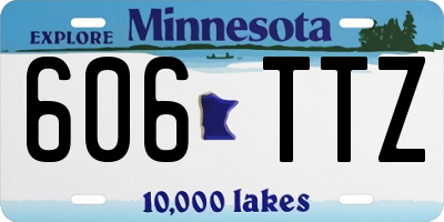 MN license plate 606TTZ