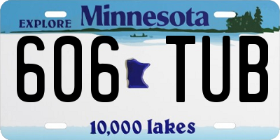 MN license plate 606TUB