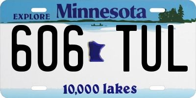 MN license plate 606TUL