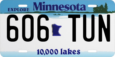 MN license plate 606TUN