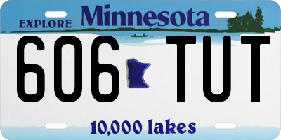 MN license plate 606TUT