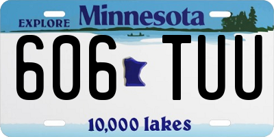 MN license plate 606TUU