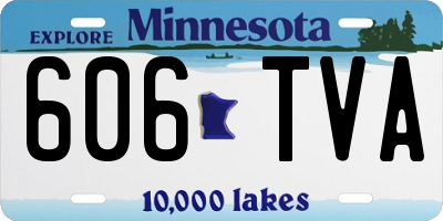 MN license plate 606TVA