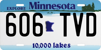 MN license plate 606TVD